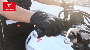 Sarung Tangan Motowolf Sarung Tangan Kulit Half Finger Premium Leather