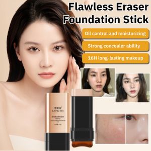 Flawless Eraser Moisturizing Concealer Foundation Stick Waterproof Brighten Complexion Concealer With Brush Lasting Oil-control