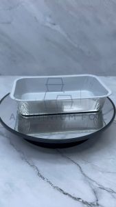 Aluminium Foil Cup Ax 350 Ukuran Sedang 380 Ml + Tutup Tray Untuk Wadah Makanan Dimsum Mentai