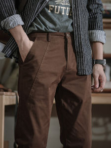 Loose Straight Leg Casual Pants Mens Fashionable Commuter Style Autumn Winter Cotton Blend Comfortable Straight Tube Trousers