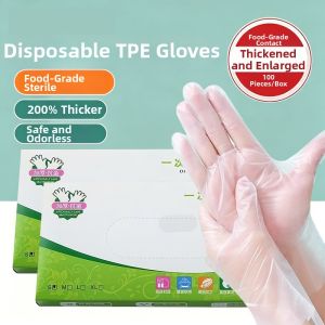 PISSA | Durable Thick Easy-Dispensing TPE Disposable Gloves