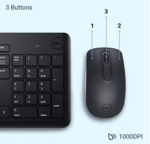 Dell KM3322W Wireless USB Keyboard and Mouse Combo