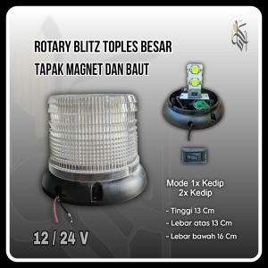 Rotary Magnet 2mode Kedip Blitz Pesawat Lampu Rakitan 12/24 Volt