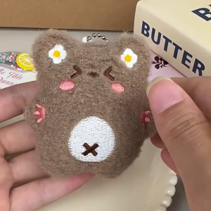 Gantungan Kunci Tas Hiasan Boneka Beruang dengan Bulu Lembut Berbunyi  Boneka Tas Lucu Cute