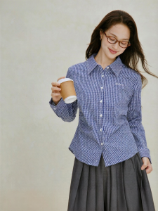 INMAN | Xinjiang Cotton Commuter Waist-Cinching Plaid Long Sleeve Shirt