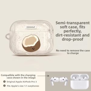 YOUSIDUN | applicable airpods pro 3 generation protective cover Apple headphone 4 generation CASE transparent air4 noise reduction version second generation anti-fall pro2 coconut airpod cute third generation airpods5