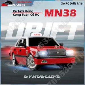 Xe Điều Khiển Từ Xa MN Rc Cars MN38 Tỷ Lệ 1/16 Mô Hình Taxi Hồng Kông Điều Khiển Từ Xa 2.4G Đèn LED Xe Drift Đồ Chơi Điện Tử RTR Quà Tặng Cho Bé Trai