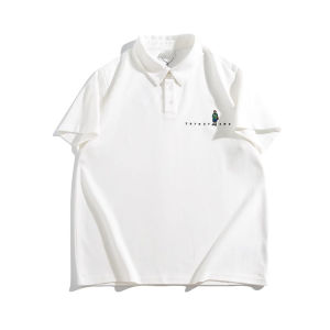 Áo Thun Nam Dáng Rộng Mùa Hè Cỡ Lớn in Họa Tiết Hoạt Hình Tay Ngắn Cổ Polo Thường Ngày Chất Liệu Cotton Thoải Mái Thoáng Khí