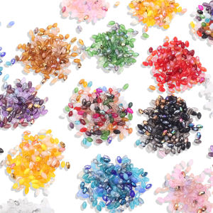 200Pcs/Lot Rice Grains Small Faceted Crystal Beads 3x5mm Oval Shape Glass Crystal Loose Beads for Jewelry Making Bracelet DIY