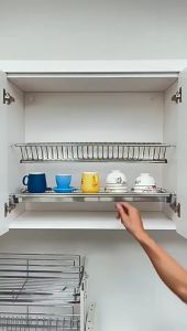 OKLIFE. SG]Kitchen Cabinet Dish Rack/Stainless Steel 304 Kitchen Cabinet Mounted Dish Drying Rack Organizer/Stainless Steel Dish Rack
