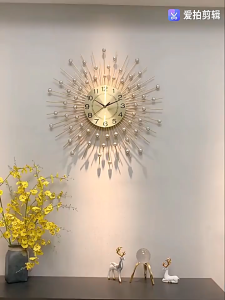 Eyre/Luxury/Jam seni mewah ringan Skandinavia / jam dinding ruang tamu / dinding Amerika yang kreatif / jam dekoratif