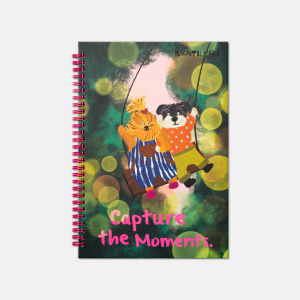 Montilord B5 Grid Paper Thick Book Simple Hand-drawn Illustration Cartoon Cute Dog Cat Notebook High Aesthetic Value Business Notebook