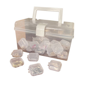 Hộp Đựng Trang Sức Bằng Nhựa PVC Trong Suốt Dung Tích Lớn Chống Bụi Di Động Chống Ôxy Hóa Hộp Đựng Vòng Cổ Hộp Đựng Nhẫn Hộp Đựng Khuyên Tai