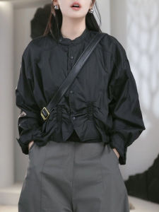 Shalldoer | Lightweight Loose Womens Summer Sun Protection Coat Batwing Sleeve Round Neck Casual Outerwear Fashionable Folded Design