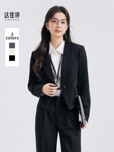 DAGASS |Light Career Charm Short Black Blazer Jacket