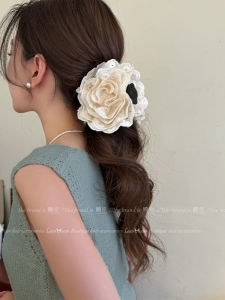 French Inspired Floral Hair Clip Womens Elegant Rose Shark Jaw Clip Fashionable Hair Accessories Original Design 2025 New Model