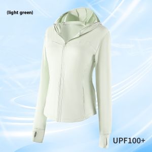 Bloombeyond thể thao ngoài trời mùa hè trùm đầu có dây kéo-up Áo khoác cho phụ nữ với upf100 + bảo vệ khỏi ánh mặt trời