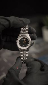 Jam Tangan Wanita Alba Fashion AH7DZ5X1 Black White Dial Silver Stainless Steel Strap