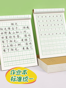 Square Frame Exercise Book Kindergarten Pinyin Exercise Book Only for Pupils Homework Honda Zige Copybook First Grade National Standard New Word Book Chinese Checkered Math Noteboy Exercise Book Wholesale Leather Book