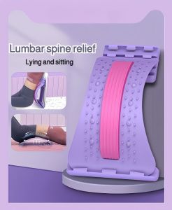 [Magnetic Therapy Back Massager]Home Yoga Pilate Exercise Tool/Improve Hunchback Relieve Shoulder Waist Spine Pain/Relax Stretch Correct Posture Reduce Lumber Fatigue腰部按摩器