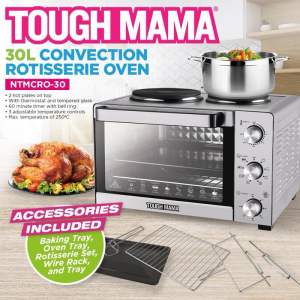 Tough Mama NTMCRO-30 Stainless Convection 30L Oven