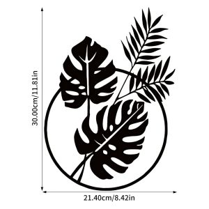 CIFBUY Palm Leaf Metal Wall Art Wall Sculpture Plant Silhouette Decoration Used for Housewarming Gift Restaurant Decoration