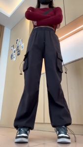 Cargo Pants Wanita Highwaist Loose Pants Korean Style Jumbo | Celana Cargo Wanita