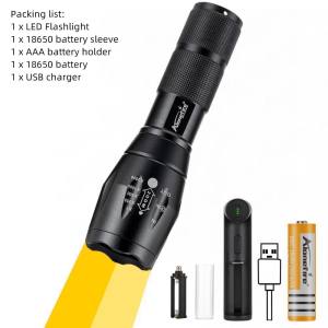 Alonefire | Đèn Pin LED 2 Trong 1 Zoom Đèn Pin Cao Cấp Màu Vàng + Đèn Cam Cho Câu Cá Ngoài Trời Cắm Trại Săn Bắn Chụp Ảnh Selfie Lấp Đầy Ánh Sáng
