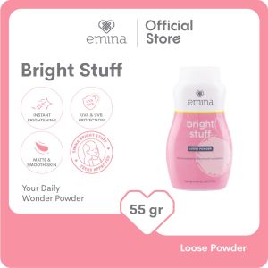 NEW! Emina Bright Stuff Loose Powder 55 g - Bedak Tabur Cerah Instan Hasil Matte Oil Control