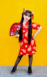 พร้อมส่ง ชุดตรุษจีนเด็ก ชุดตรุษจีนเด็กเล็ก ชุดตรุษจีนเด็กโต กี่เพ้า