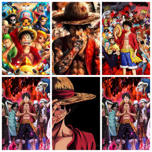 Bandai | Anime O-One P-Piece L-Luffy Oil Painting By Numbers Home Decor Modern Wall Decor for Living Room Bedroom Perfect Gift No Frame