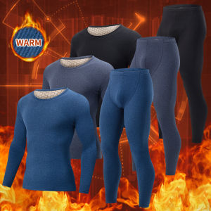 2-Piece Mens Fashion Autumn Clothes And Long-sleeved Trousers Set For Teenagers Thermal Underwear At The End Of Autumn And Win