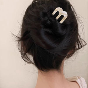 Lovely girls house Korean Ins Style Simple Retro U-shaped Hairpin Elegant Hair Clip for Women Fashion Ponytail Holder