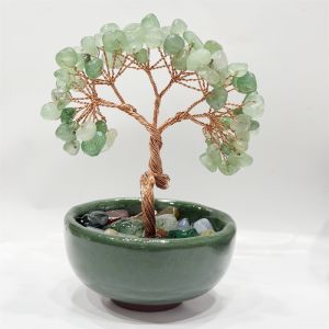 Green Aventurine Money Trees Natural Stone Healing Crystal Gemstone Crafts Feng Shui Home Decoration Lucky Gifts