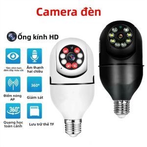 Camera Bóng Đèn Giám Sát Yiiot E27 Với Tầm Nhìn Ban Đêm Màu Sắc Đầy Đủ Theo Dõi Chuyển Động Người Zoom 4X Camera IP Wifi 2.4G Để Giám Sát Trẻ Em Và An Ninh Trong Nhà