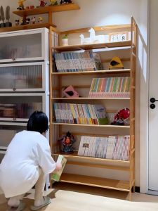 LACCOHUG Bamboo Simple Bookshelf 5/6 Layers Wood Open Storage Household Book Rack 书架