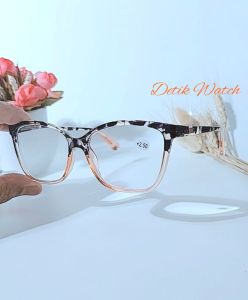 Kacamata Baca Frame Semi Kotak Leopard Pink KZ336D-T