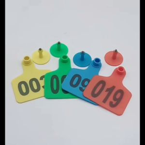 10/20/50Pcs Large Plastic Livestock Ear Tags Cattle Pig Air Ear Tag Set with Number for Sheep Goat Cow Calf Hog Animal