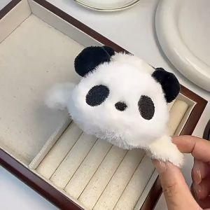 ins cute plush large hairpin toast omelette cartoon panda scratching clip temperament furry shark clip headwear鲨鱼夹