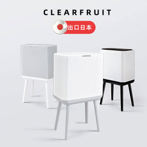 No-Bend Waist Compostable Trash Can Cute Girl Bedroom Home Use Press Cover Living Room Kitchen Office Odor-Proof Long Cylinder Shape