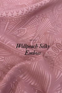 Per50cm Kain Wollpeach Silky Motif Embos Motif Dayak Premium Lebar 150 cm