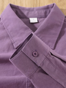 YIWEIYI | Pure Cotton Heavyweight Purple Blouse