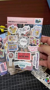 Straykids Cute Vinyl Sticker Sheet (1sheet:10pcs) Waterproof Decals for Tumbler Laptop Helmet