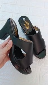 Dép Nữ cao gót mẫu bản khoét gót vuông 7 phân chắc chắn Thời Trang KH09