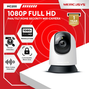 [NEW ARRIVAL] Mercusys MC200 Pan/Tilt Home Security Wi-Fi Camera 1080p Full HD with Motion Detection and Two-Way Audio