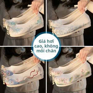 JIFANPAUL | Giày Hanfu Tăng Chiều Cao Mùa Hè Cho Nữ Đế Cong