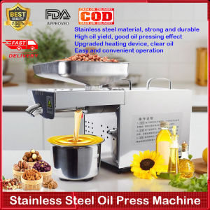 ⭐️【มีสินค้าในสต๊อก+จัดส่งในพื้นที่】เครื่องกดน้ำมัน750W เย็น/ร้อนเครื่องรีดเครื่องสกัดน้ำมันอัตโนมัติเครื่องกดน้ำมันน้ำมันสแตนเลสสตีลน้ำมันออแกนิก