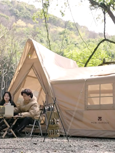 Inflatable tent camping tent luxury tent family tent rainproof sleeping tent 12.6 square meters 5-12 people UPF50+ sun protection