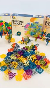 [48 & 192 PCS - HÀNG VN] Đồ chơi xếp hình lắp ráp khối vuông tròn hoa mai cho bé thích lắp ghép đồ chơi giáo dục