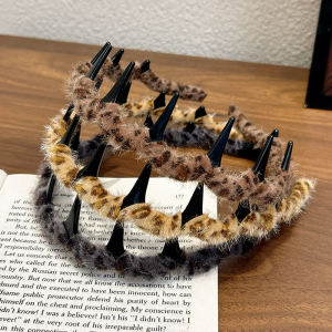 Anti-Slip Leopard Print Hairband Womens High Hairline Face Washing Hair Clip Fashionable New 2025 Elegant Head Jewelry